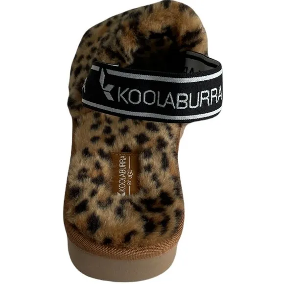 Women’s Slippers Size 7 Koolaburra FUZZ'N II CHEETAH Strappy Sandal