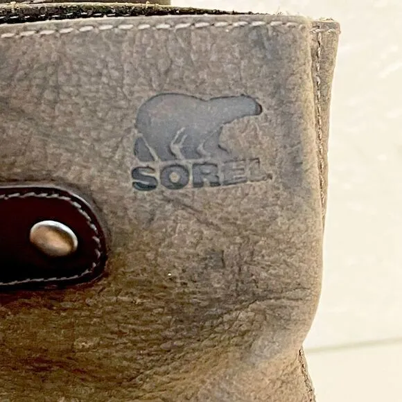Women's Sorel Joan of Arctic Wedge Mid Waterproof Leather Boots. Size 6.5