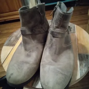 Women's Teva De La Vina Waterproof Leather Ankle Boots Size 11 Gray Nubuck