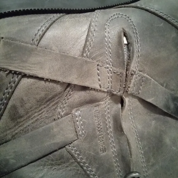 Women's Teva De La Vina Waterproof Leather Ankle Boots Size 11 Gray Nubuck