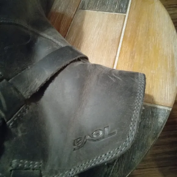 Women's Teva De La Vina Waterproof Leather Ankle Boots Size 11 Gray Nubuck