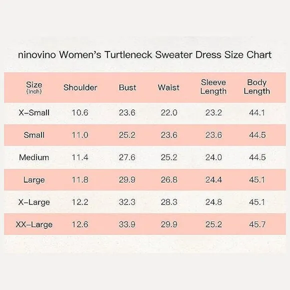 Women's Turtleneck Ribbed Knit Long Sleeve Slim Fit Sweater Dress Black-141
