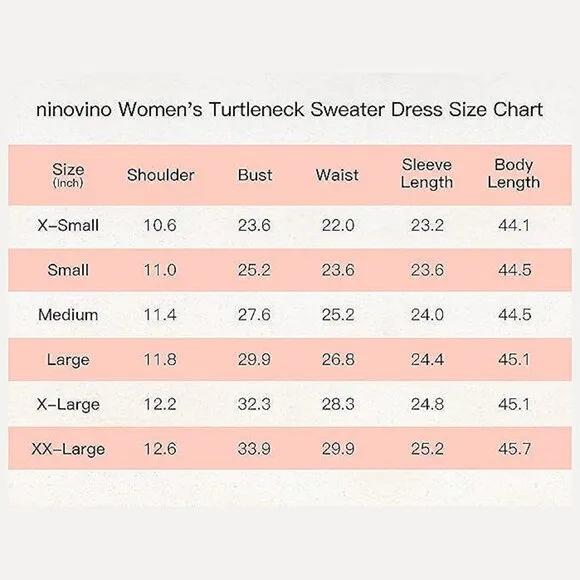 Women's Turtleneck Ribbed Knit Long Sleeve Slim Fit Sweater Dress Camel-141