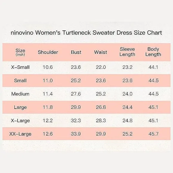 Women's Turtleneck Ribbed Knit Long Sleeve Slim Fit Sweater Dress Pink-141