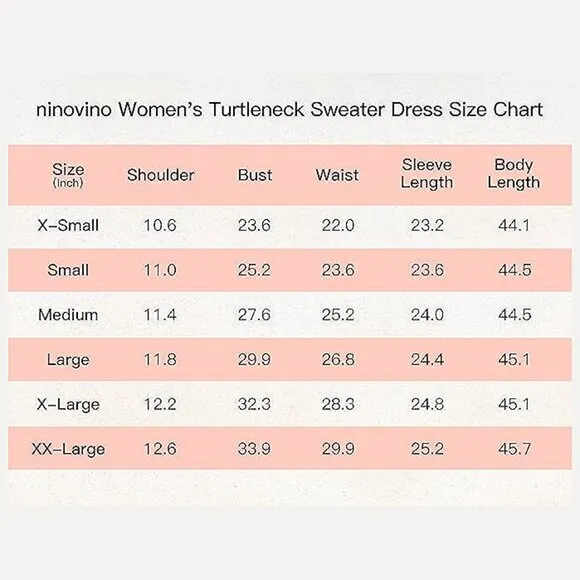 Women's Turtleneck Ribbed Knit Long Sleeve Slim Fit Sweater Dress Red-141