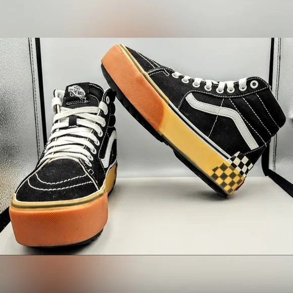 Women's Vans Sk8-Hi Stacked 'Checkerboard' Sneakers Size 7.5 Women