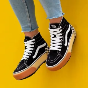 Women's Vans Sk8-Hi Stacked 'Checkerboard' Sneakers Size 7.5 Women
