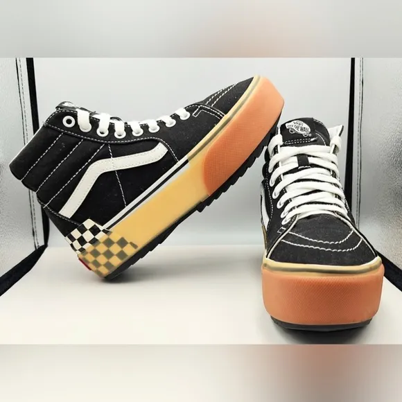 Women's Vans Sk8-Hi Stacked 'Checkerboard' Sneakers Size 7.5 Women