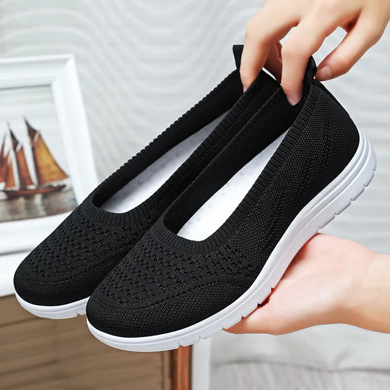 Women's Walking Knit Flat Shoes
