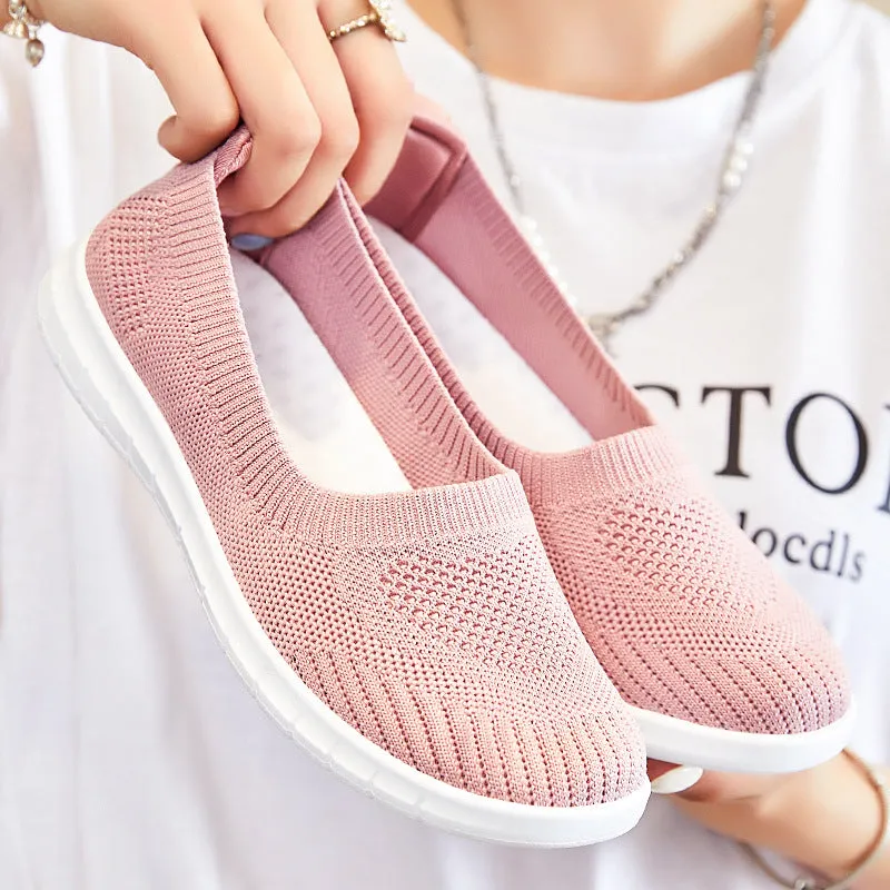 Women's Walking Knit Flat Shoes