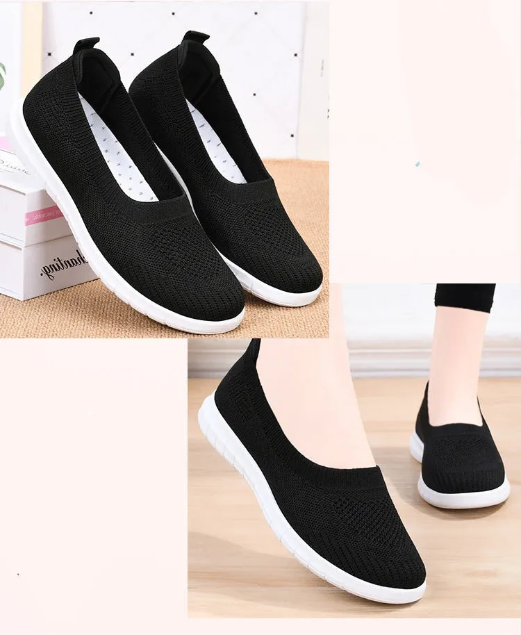 Women's Walking Knit Flat Shoes