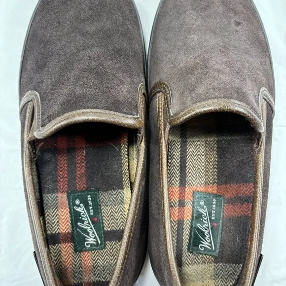 Woolrich Mens Brown Leather Slip On Loafer Shoes