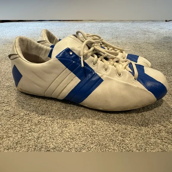 Y-3 blue and white sneakers, size 10.5