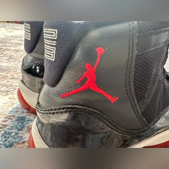 Youth Nike Air Jordan Retro Bred (2012) Basketball Shoes Black Red White - 5.5Y