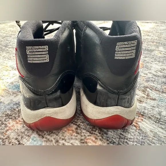 Youth Nike Air Jordan Retro Bred (2012) Basketball Shoes Black Red White - 5.5Y