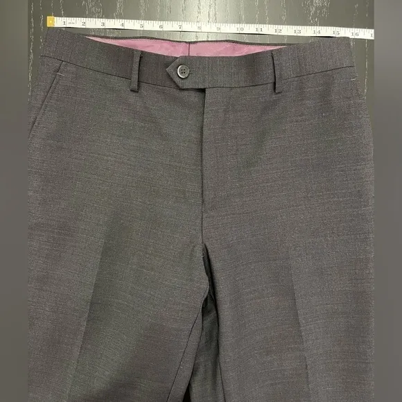 Zanetti Wool Slim Fit Porto Dress Pants