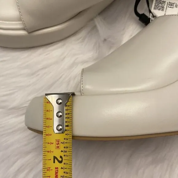 Zara Chunky Platform Off White Sandals Shoes Size 9