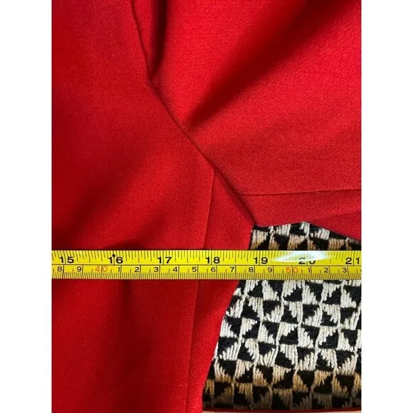 ZARA NEW WOMAN LONG BELTED BLAZER DRESS GOLD BUTTONS RED W/ VINTAGE BELT MEDIUM