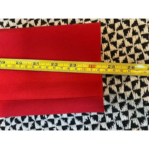 ZARA NEW WOMAN LONG BELTED BLAZER DRESS GOLD BUTTONS RED W/ VINTAGE BELT MEDIUM