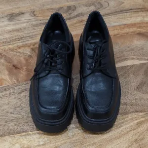Zara Women's Black Lace-Up Platform Shoes EU 36 US 5.5/6