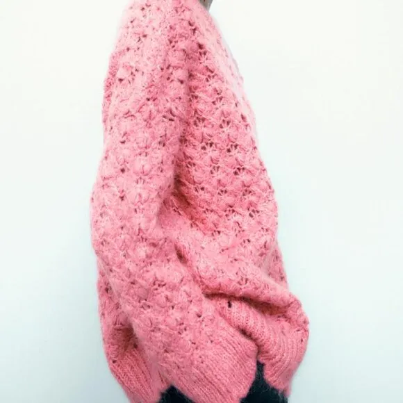 Zara Wool Blend Oversized Chunky Sweater