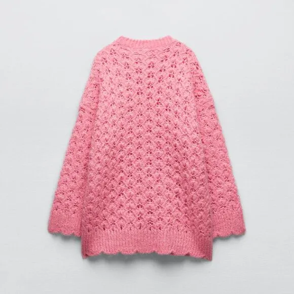 Zara Wool Blend Oversized Chunky Sweater