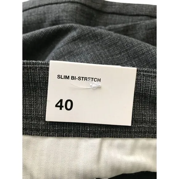 Zara Mens Melange Dress Pants EU 40 US 31 Dark Gray Bi-Slim Stretch 6861/448 NWT