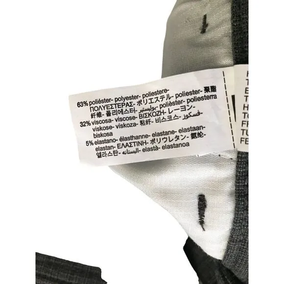 Zara Mens Melange Dress Pants EU 40 US 31 Dark Gray Bi-Slim Stretch 6861/448 NWT
