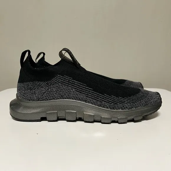 Zegna Techmerino Sock 2.0 Black Fabric Slip-on Comfort Shoes Men's US 8.5