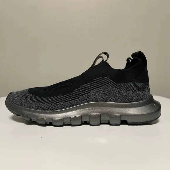 Zegna Techmerino Sock 2.0 Black Fabric Slip-on Comfort Shoes Men's US 8.5