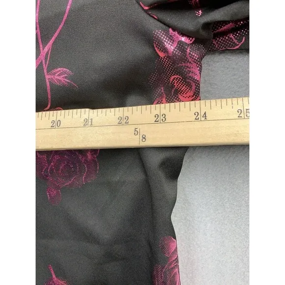 ZEROYAA Mens Hipster Rose Floral Printed Slim Fit Long Sleeve Button Dress Shirt