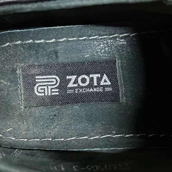 Zota Exchange Men's Black Leather Dress Casual Shoes Size 46