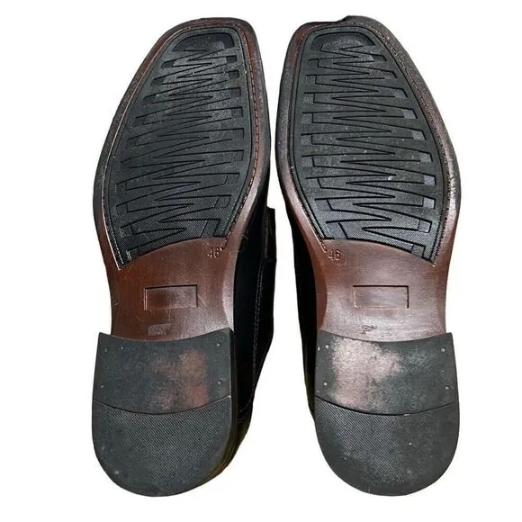 Zota Exchange Men's Black Leather Dress Casual Shoes Size 46